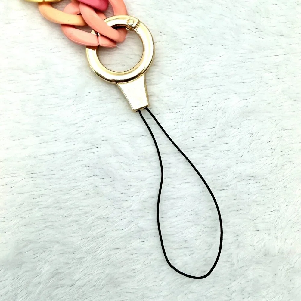 GSHLLO Acrylic Wrist Cell Phone Chain Strap Pastel 20cm